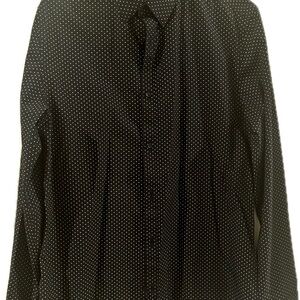 Black White Polka Dot Men’s Button Shirt